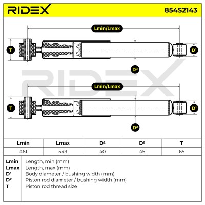 Shock Absorber RIDEX 854S2143 854S2143 - photo 5