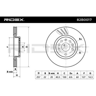 Brake Disc RIDEX 82B0017 82B0017 - photo 7