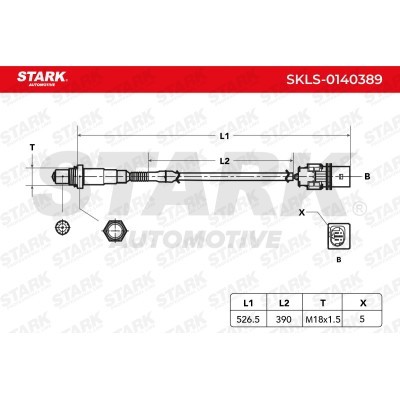 Lambda (Oxygen) Sensor Stark SKLS-0140389 SKLS-0140389 - photo 10