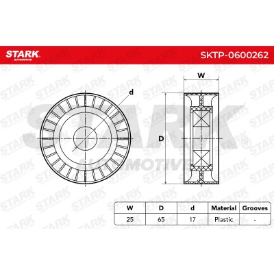Belt Tensioner V-Ribbed Belt Stark SKTP-0600262 SKTP-0600262 - photo 5