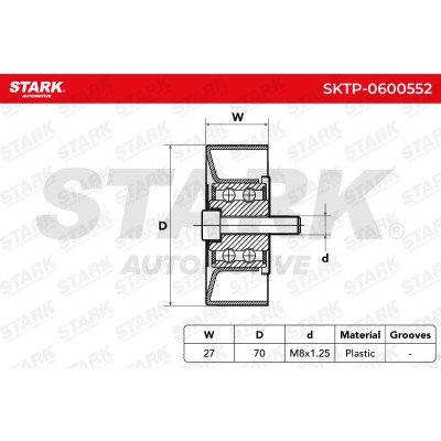 Belt Tensioner V-Ribbed Belt Stark SKTP-0600552 SKTP-0600552 - photo 5