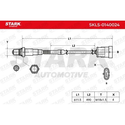Lambda (Oxygen) Sensor Stark SKLS-0140024 SKLS-0140024 - photo 3
