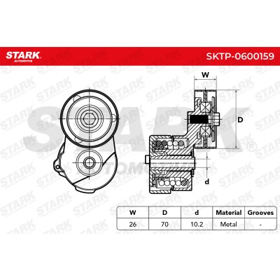 Belt Tensioner V-Ribbed Belt Stark SKTP-0600159 SKTP-0600159 - photo 5