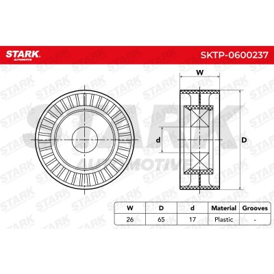Belt Tensioner V-Ribbed Belt Stark SKTP-0600237 SKTP-0600237 - photo 4