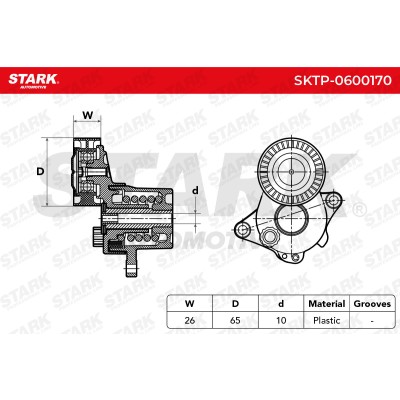 Belt Tensioner V-Ribbed Belt Stark SKTP-0600170 SKTP-0600170 - photo 5