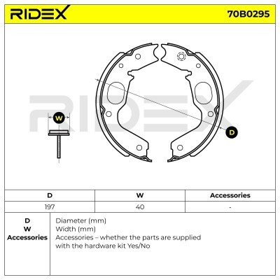 Brake Pads Set RIDEX 70B0295 70B0295 - photo 5