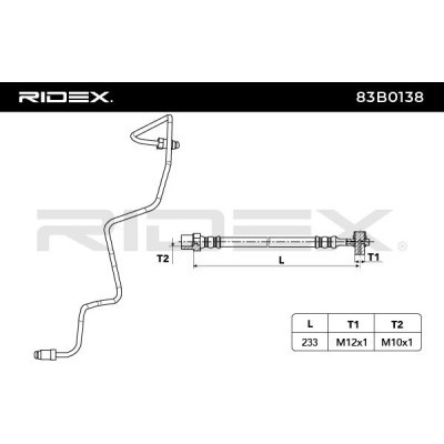 Brake Hose RIDEX 83B0138 83B0138 - photo 3