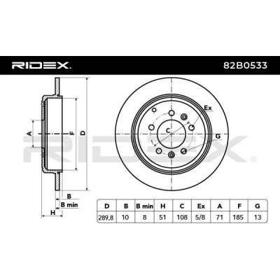 Brake Disc RIDEX 82B0533 82B0533 - photo 4