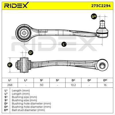 Control Arm RIDEX 273C2294 273C2294 - photo 7