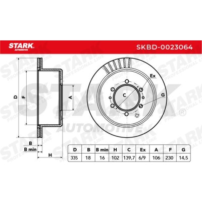 Brake Disc Stark SKBD-0023064 SKBD-0023064 - photo 5