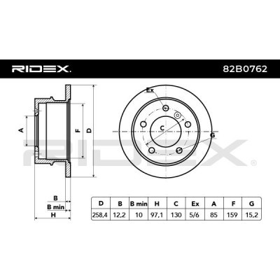 Brake Disc RIDEX 82B0762 82B0762 - photo 4