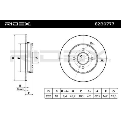 Brake Disc RIDEX 82B0777 82B0777 - photo 6