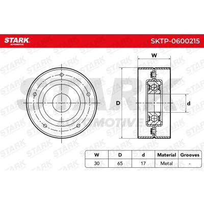 Belt Tensioner V-Ribbed Belt Stark SKTP-0600215 SKTP-0600215 - photo 5