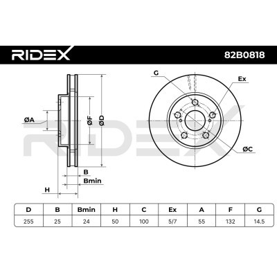 Brake Disc RIDEX 82B0818 82B0818 - photo 4