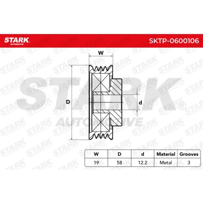 Belt Tensioner V-Ribbed Belt Stark SKTP-0600106 SKTP-0600106 - photo 5