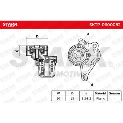Belt Tensioner V-Ribbed Belt Stark SKTP-0600082 SKTP-0600082 - photo 4