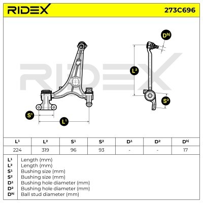Control Arm RIDEX 273C0696 273C0696 - photo 7