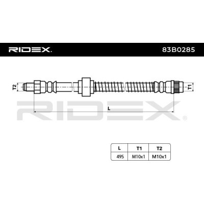 Brake Hose RIDEX 83B0285 83B0285 - photo 3