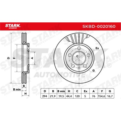 Brake Disc Stark SKBD-0020160 SKBD-0020160 - photo 8