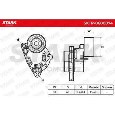 Belt Tensioner V-Ribbed Belt Stark SKTP-0600074 SKTP-0600074 - photo 8
