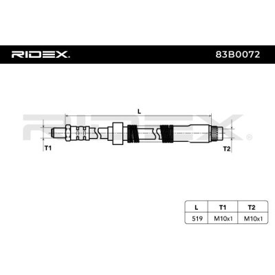 Brake Hose RIDEX 83B0072 83B0072 - photo 3