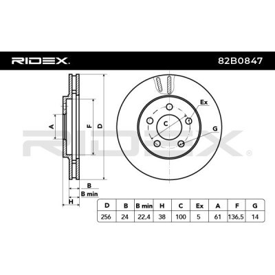 Brake Disc RIDEX 82B0847 82B0847 - photo 4