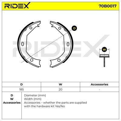 Brake Pads Set RIDEX 70B0017 70B0017 - photo 5