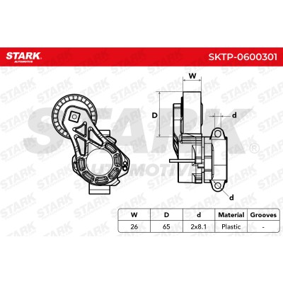 Drive Belt Tensioner Stark SKTP-0600301 SKTP-0600301 - photo 5