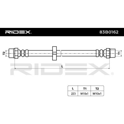 Brake Hose RIDEX 83B0162 83B0162 - photo 3