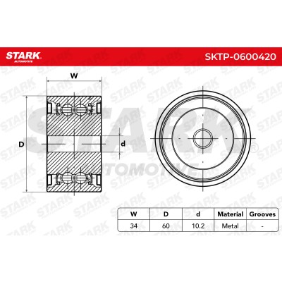 Belt Tensioner V-Ribbed Belt Stark SKTP-0600420 SKTP-0600420 - photo 6