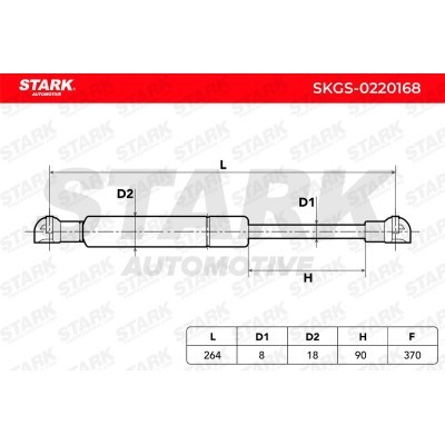 Gas Spring, boot-/cargo area Stark SKGS-0220168 SKGS-0220168 - photo 6