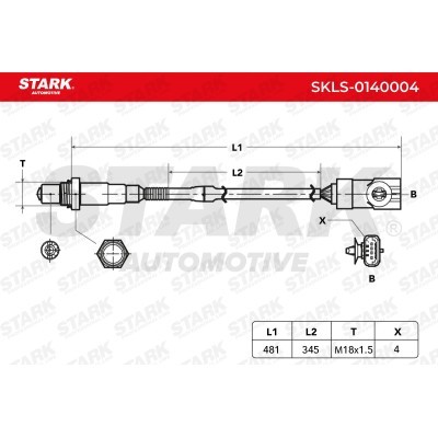 Lambda (Oxygen) Sensor Stark SKLS-0140004 SKLS-0140004 - photo 3