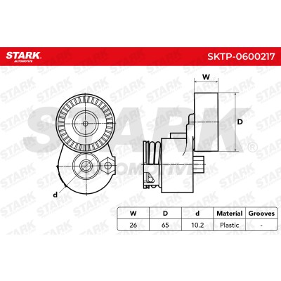 Belt Tensioner V-Ribbed Belt Stark SKTP-0600217 SKTP-0600217 - photo 5
