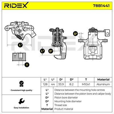 Brake Caliper RIDEX 78B1441 78B1441 - photo 7
