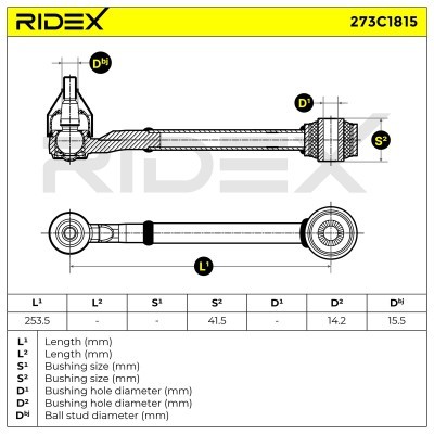 Control Arm RIDEX 273C1815 273C1815 - photo 7