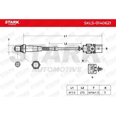 Lambda (Oxygen) Sensor Stark SKLS-0140621 SKLS-0140621 - photo 6