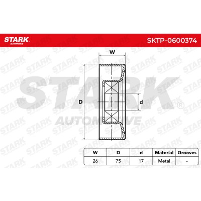 Belt Tensioner V-Ribbed Belt Stark SKTP-0600374 SKTP-0600374 - photo 6