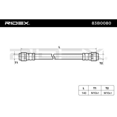 Brake Hose RIDEX 83B0080 83B0080 - photo 4