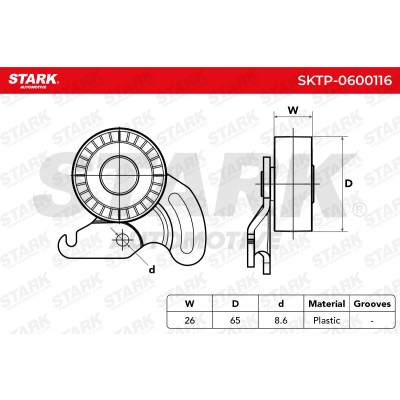 Belt Tensioner V-Ribbed Belt Stark SKTP-0600116 SKTP-0600116 - photo 5