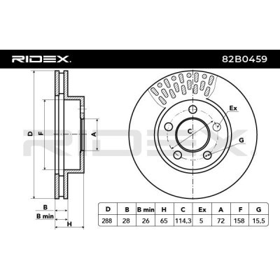 Brake Disc RIDEX 82B0459 82B0459 - photo 5
