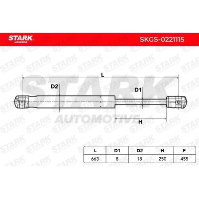 Gas Spring, boot-/cargo area Stark SKGS-0221115 SKGS-0221115 - photo 7