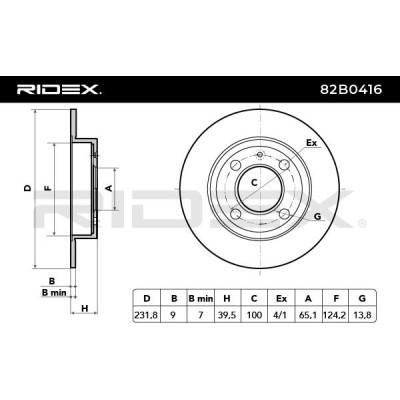 Brake Disc RIDEX 82B0416 82B0416 - photo 6