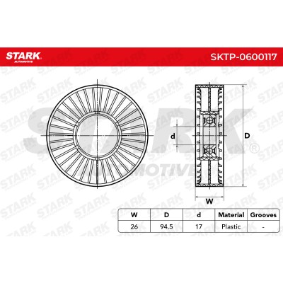 Belt Tensioner V-Ribbed Belt Stark SKTP-0600117 SKTP-0600117 - photo 5