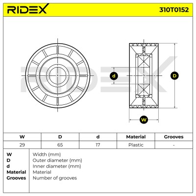 Belt Tensioner V-Ribbed Belt RIDEX 310T0152 310T0152 - photo 6