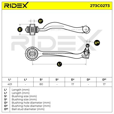 Control Arm RIDEX 273C0273 273C0273 - photo 9