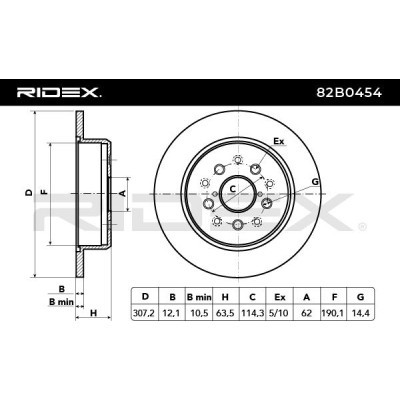 Brake Disc RIDEX 82B0454 82B0454 - photo 4