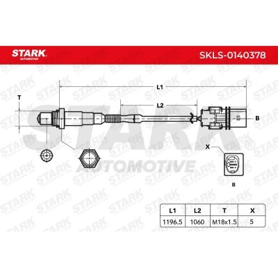 Lambda (Oxygen) Sensor Stark SKLS-0140378 SKLS-0140378 - photo 7