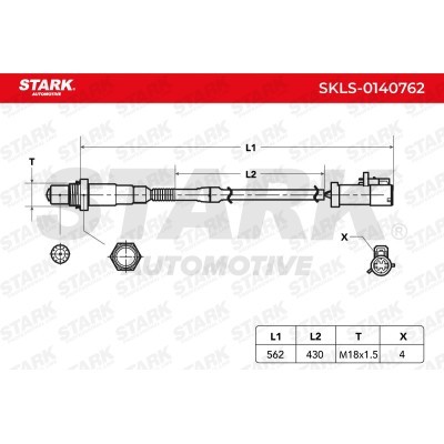 Lambda (Oxygen) Sensor Stark SKLS-0140762 SKLS-0140762 - photo 6