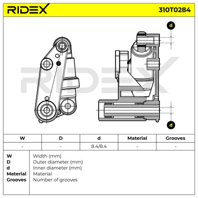 Belt Tensioner V-Ribbed Belt RIDEX 310T0284 310T0284 - photo 6