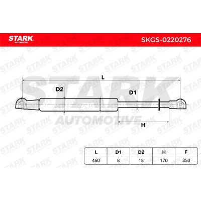 Gas Spring, boot-/cargo area Stark SKGS-0220276 SKGS-0220276 - photo 2
